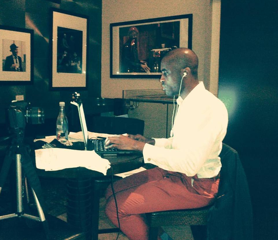 Photo - What's he listening to now